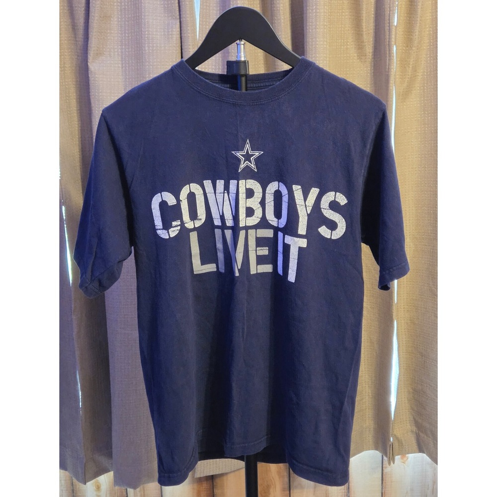Dallas Cowboys Live It Graphic T-Shirt Mens Size Small Navy NFL